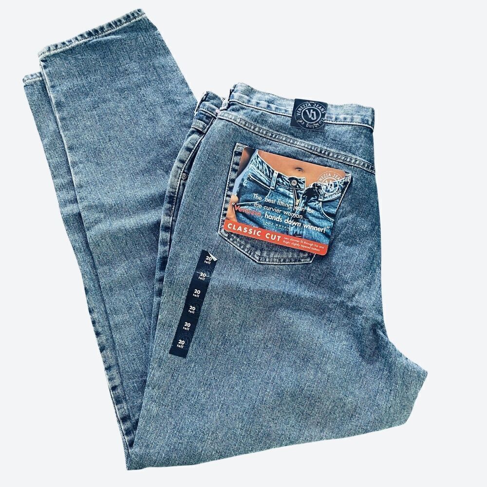 Venezia Jeans Womens 20 Tall Classic Cut Lane Bryant High Rise Tapered Denim